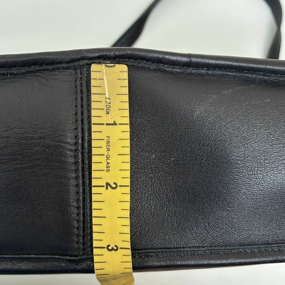 Vintage Laura USA Black Leather Satchel with Shoulder Strap - Laptop Bag - Picture 7 of 13